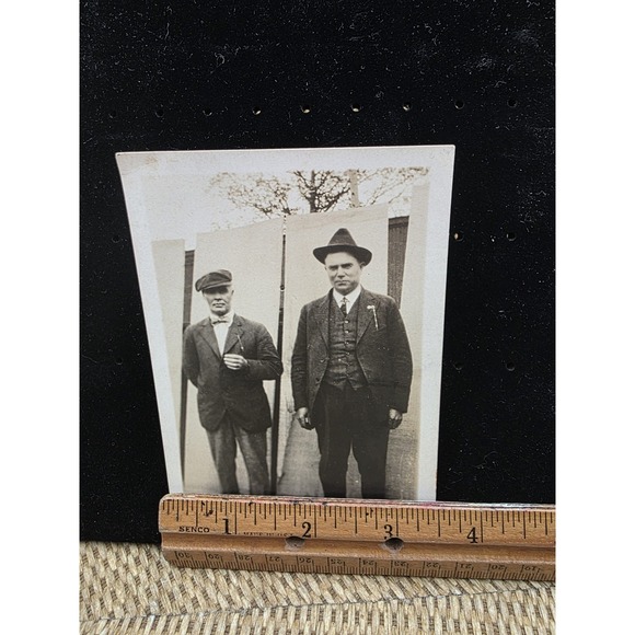 Antique RPPC Two Men in Suits Early 1900s Signed "Pop Biggs & Jerry Evans" - Picture 5 of 6